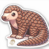 Pangolin Vriend Uitsnede Sticker (Voorkant)