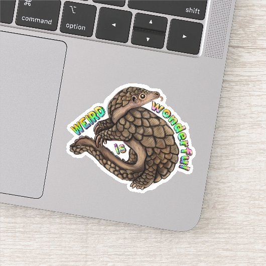 Pangolin Weird is geweldig Sticker (Detail)