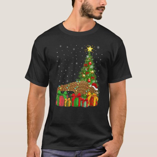 Pangolin Xmas Holiday Santa Pangolin Christmas Tr T-shirt (Voorkant)