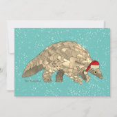 Pangolinekuiken bedreigde diersoorten feestdagenkaart (Voorkant)