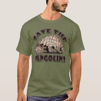 Pangolinen in de stang - sla de pangoline op t-shirt
