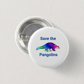 Pangolinespijn opslaan ronde button 3,2 cm (Voorkant /achterkant)