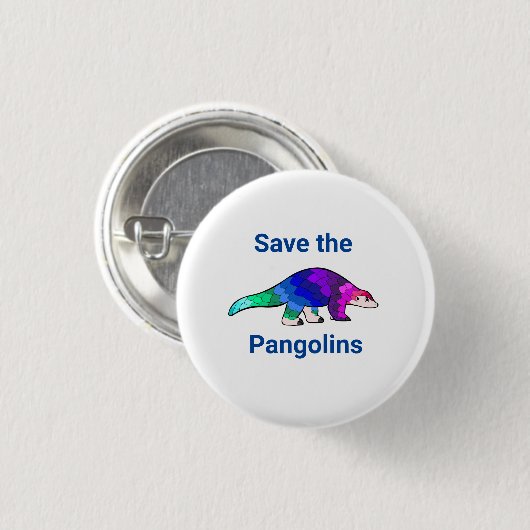 Pangolinespijn opslaan ronde button 3,2 cm (Voorkant /achterkant)