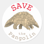 Pangolins beschermen Activisme voor de rechten van Ronde Sticker (Voorkant)