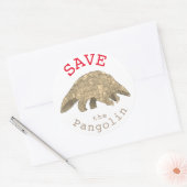 Pangolins beschermen Activisme voor de rechten van Ronde Sticker (Envelop)