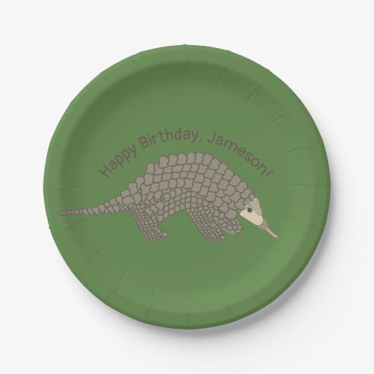 Pangolins Birthday Party Paper Borden Papieren Bordje (Voorkant)