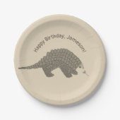 Pangolins Birthday Party Paper Borden Papieren Bordje (Voorkant)