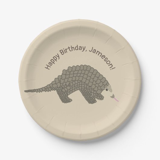 Pangolins Birthday Party Paper Borden Papieren Bordje (Voorkant)