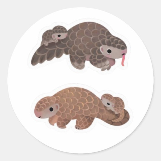 Pangolins - donkere Sticker (Voorkant)
