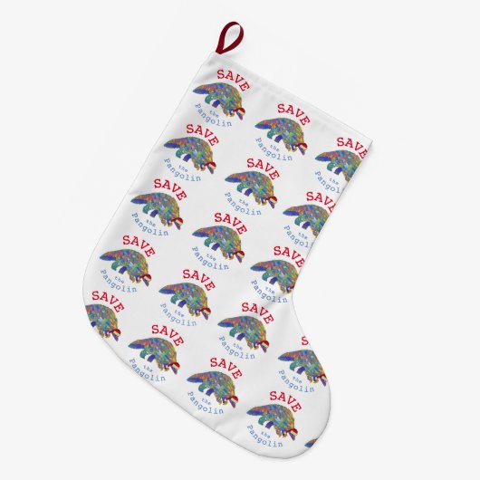 Pangolins kleurig opslaan grote kerstsok (Voorkant (Hangend))