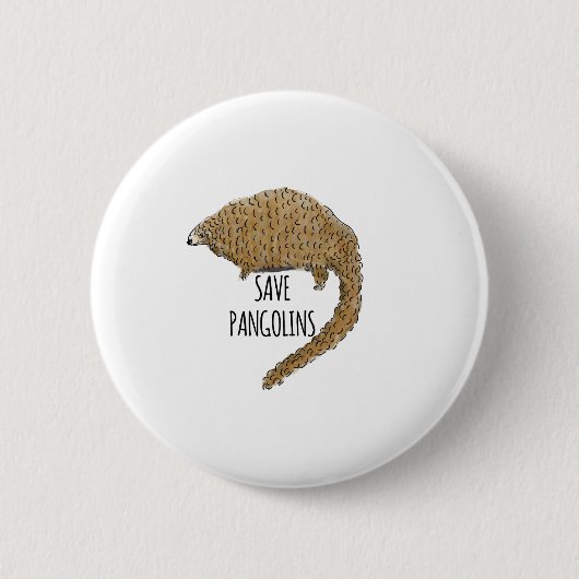Pangolins opslaan ronde button 5,7 cm (Voorkant)