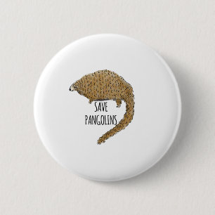 Pangolins opslaan ronde button 5,7 cm