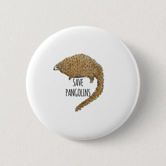 Pangolins opslaan ronde button 5,7 cm