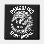 Pangolins Srit Animals Funny Pangolin  Magneet (Voorkant)