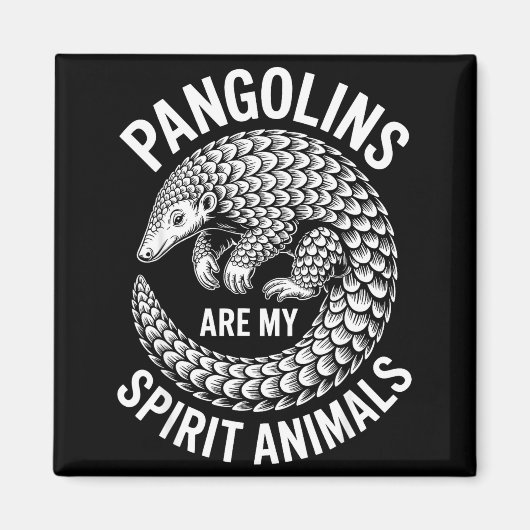 Pangolins Srit Animals Funny Pangolin  Magneet (Voorkant)