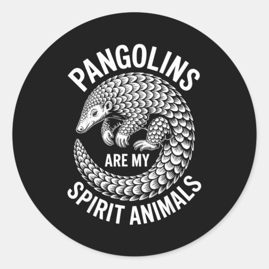 Pangolins Srit Animals Funny Pangolin Ronde Sticker (Voorkant)