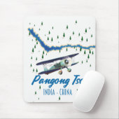 Pangong Tso India China map poster. Muismat (Met muis)