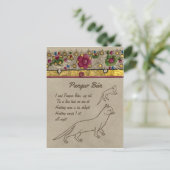 Pangur Bán Scholar and cat Old Irish geem CC1018 Briefkaart (Staand voorkant)