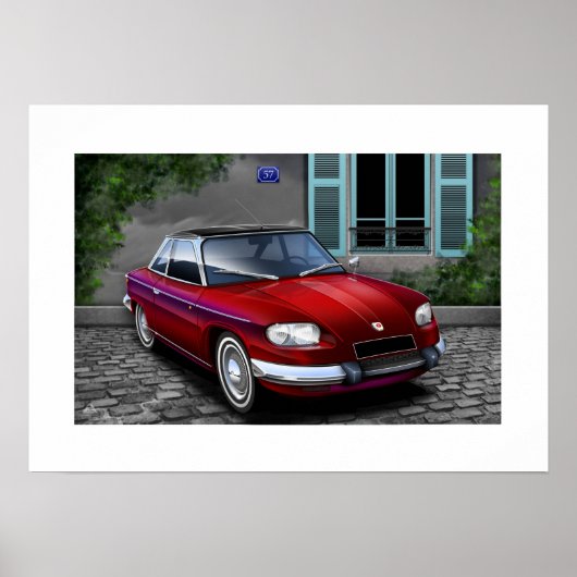 Panhard 24CT Poster Illustratie (Voorkant)