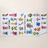 Panic Alien Cartoon Monsters niet Strandlaken (Voorkant)