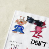 Panic Alien Cartoon Monsters niet Strandlaken (In situ)