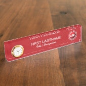 Panic Button aangepaste bureaunaamplaat Naambordje (Zijkant)