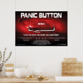 Panic Button Blood Key Poster (Keuken)