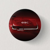 Panic Button Blood-Smear-ESC-Key Badge (Voorkant)
