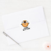Panic Button Funny Sewing Pun Ronde Sticker (Envelop)