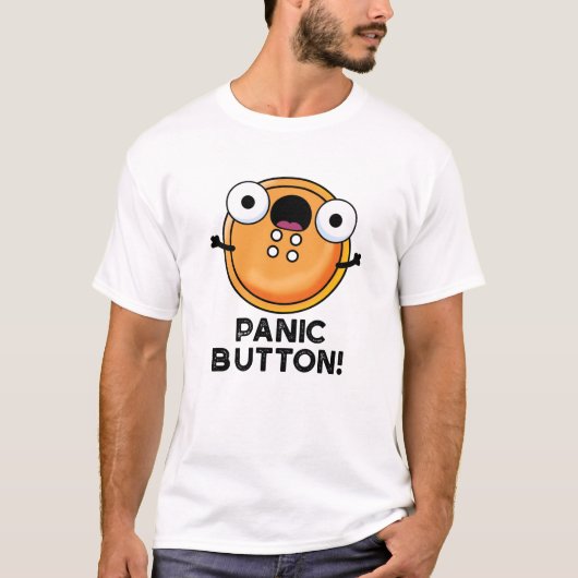 Panic Button Funny Sewing Pun T-shirt (Voorkant)
