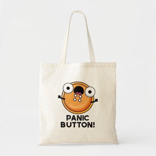Panic Button Funny Sewing Pun Tote Bag (Voorkant)