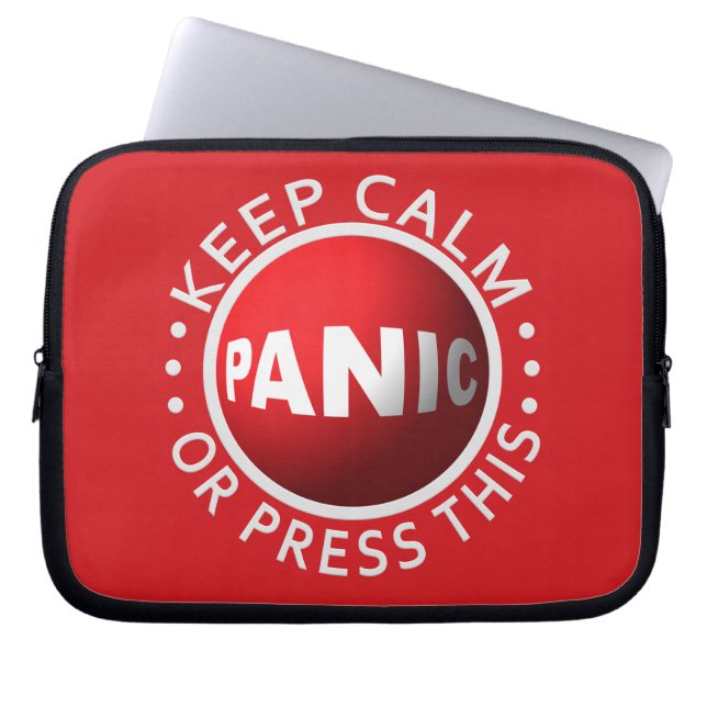 Panic Button-laptophoes Laptop Sleeve (Voorkant)