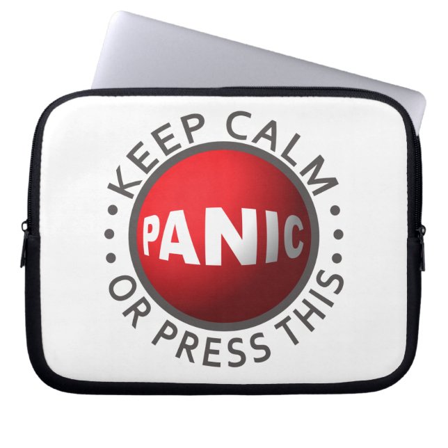 Panic Button-laptophoes Laptop Sleeve (Voorkant)