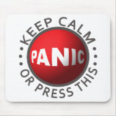 Panic Button mousepad Muismat (Voorkant)