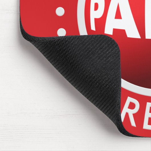 Panic Button mousepad Muismat (Hoek)