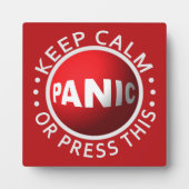 Panic Button plaque Fotoplaat (Voorkant)