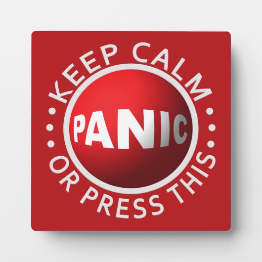 Panic Button plaque Fotoplaat (Voorkant)