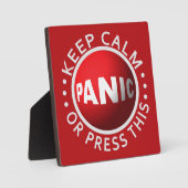 Panic Button plaque Fotoplaat (Voorkant)