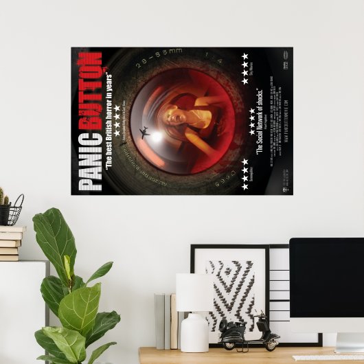 Panic Button Screaming Lens Poster (Thuiskantoor)