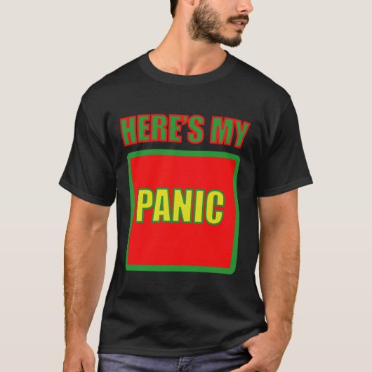PANIC-BUTTON T-SHIRT (Voorkant)