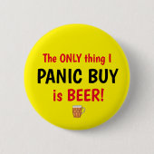 Panic Buy Beer Yellow Button (Voorkant)