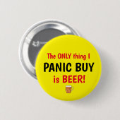 Panic Buy Beer Yellow Button (Voorkant /achterkant)