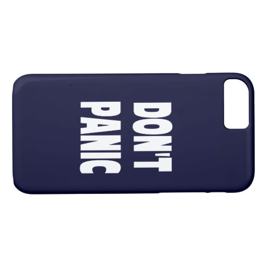 Panic Dark Blue iPhone 7 hoesje niet (Achterkant (Horizontaal))