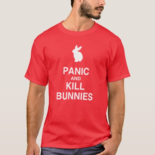 Panic en Kill Bunnies T-shirt (Voorkant)
