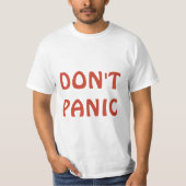 Panic Hitchhiker's Guide to the Galaxy niet T-shirt (Voorkant)