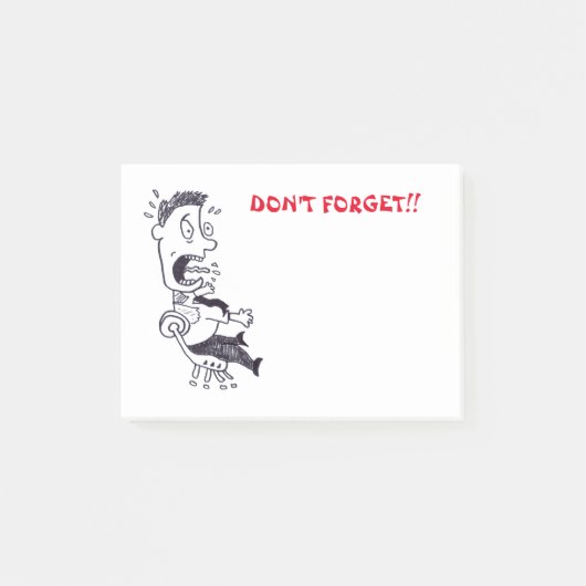 Panic Man Vergeet het niet Post-it® Notes (Voorkant)