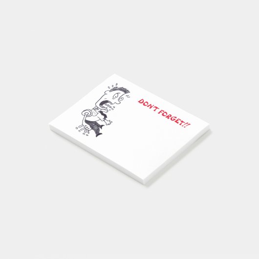 Panic Man Vergeet het niet Post-it® Notes (Schuin)