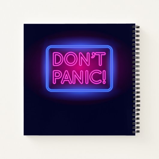 Panic Neon Sign Notitieboek (Achterkant)