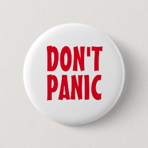 Panic Red Typography niet Motivatie Ronde Button 5,7 Cm