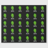 Panic Romaine Calm Funny Veggie Pun Dark BG Cadeaupapier (Vlak)